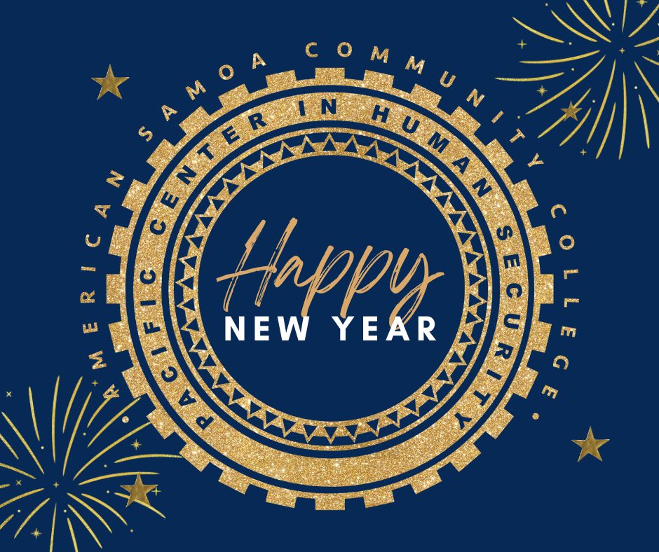 Graphic saying "Happy New Year" with PCHS logo and fire works