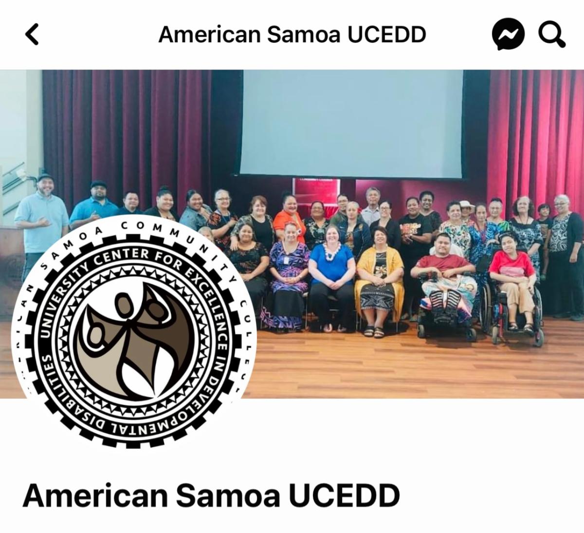 Screenshot of American Samoa UCEDD Facebook page