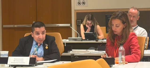 Hector Acevedo and Olga Tzortzatou-Nanopoulou at the United Nations