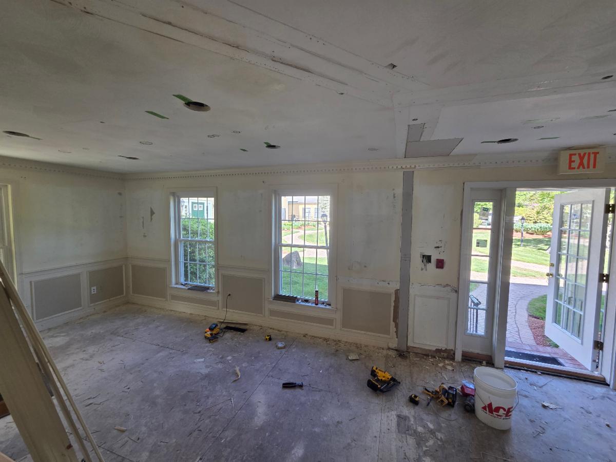 Entrance room under renovation