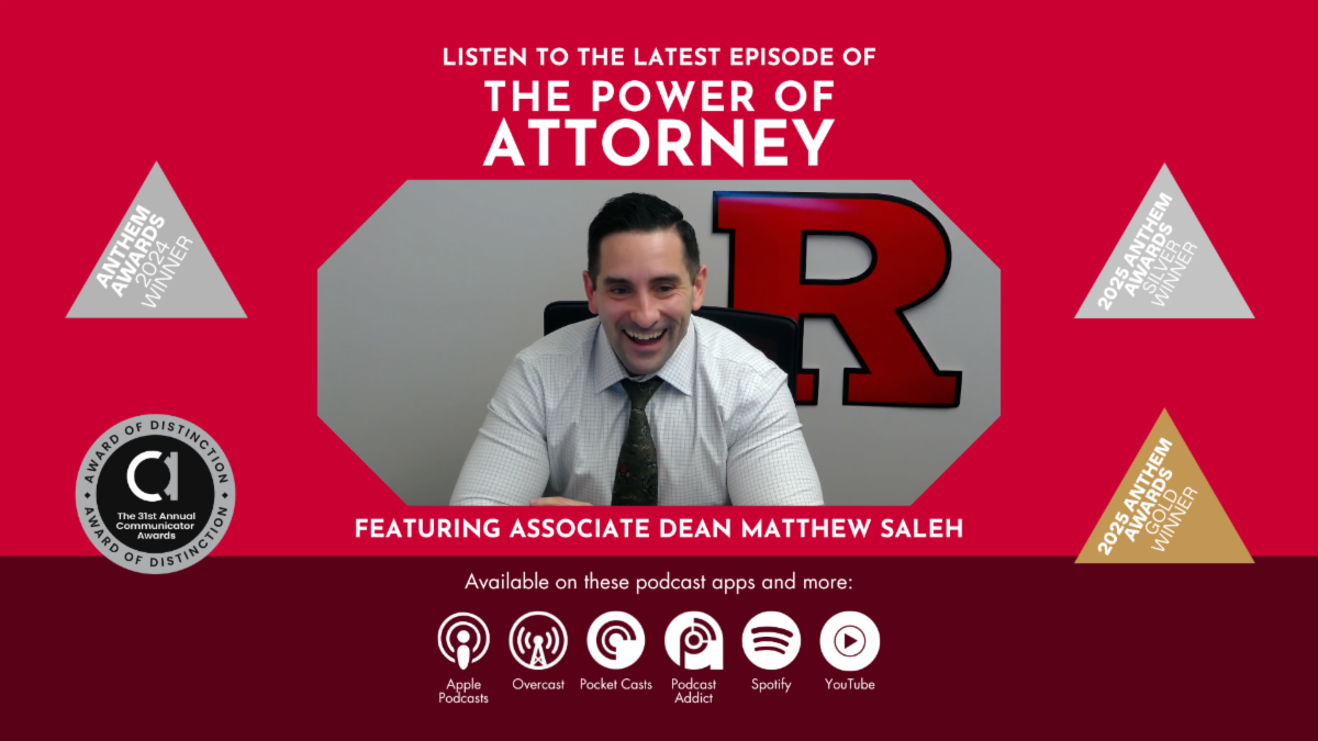 Matthew Rakes Attorney More January news from Rutgers Law School