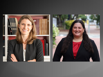two women smiling in separate photo squares