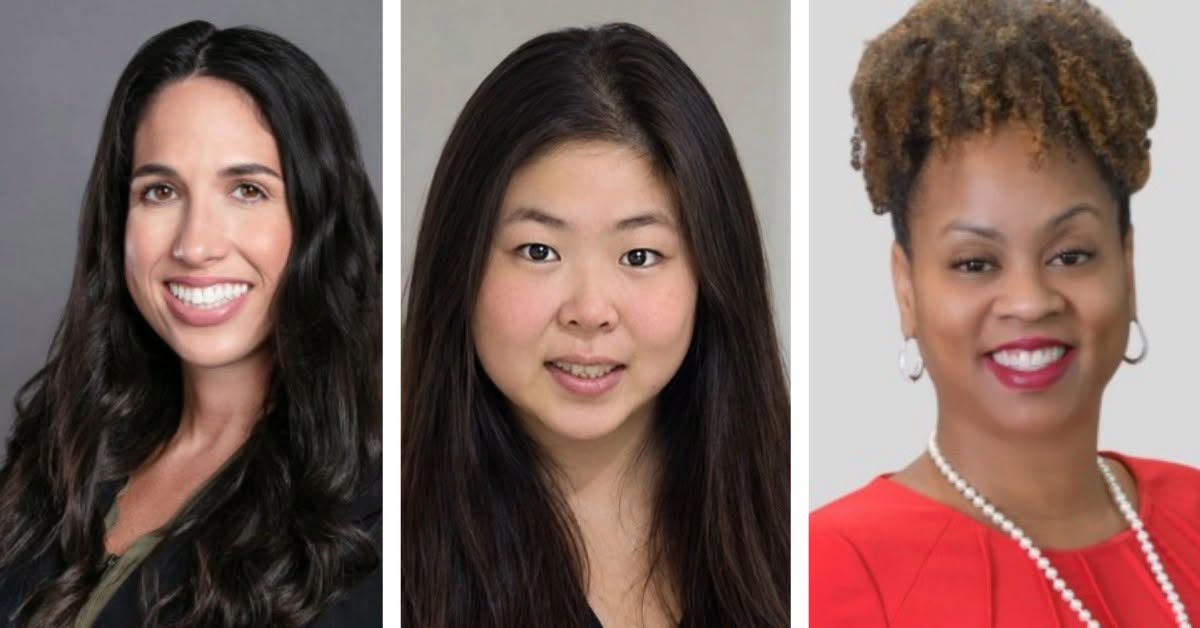 three women smiling in separate photo squares