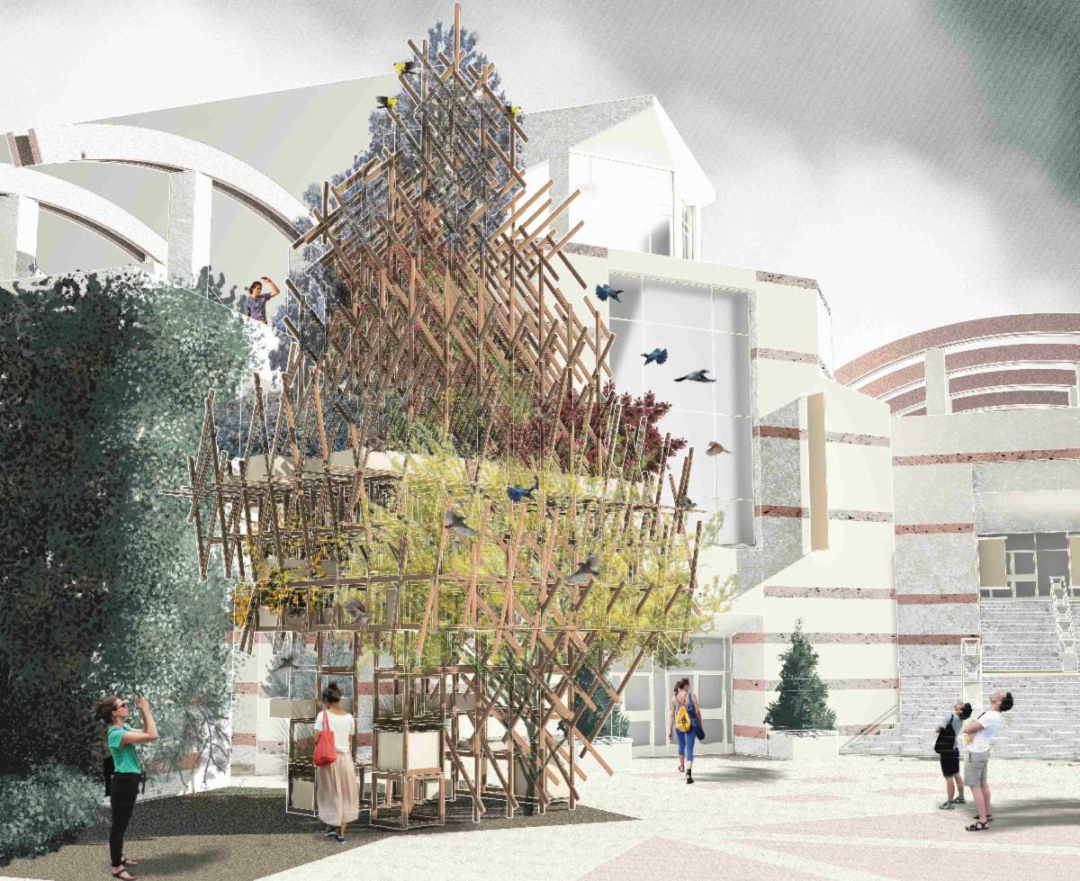 A biophilia treehouse by UCLA Counterforce Lab