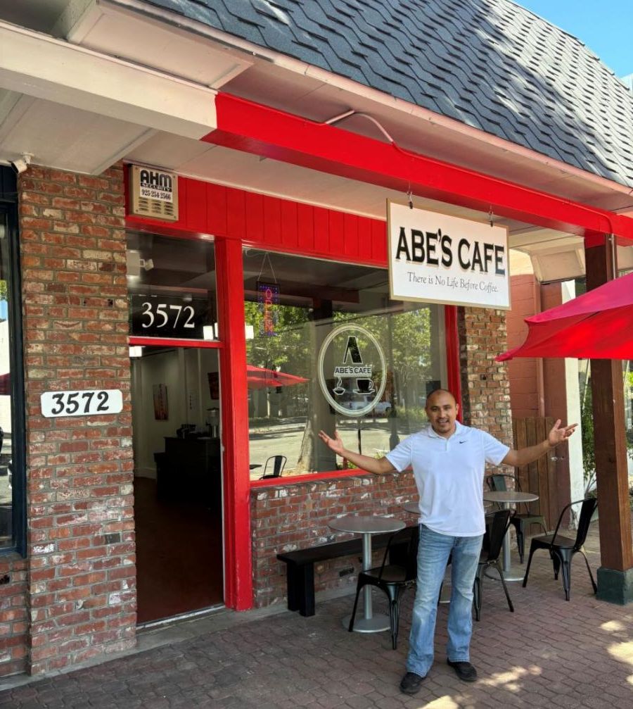 Ribbon Cutting at Abe's Cafe