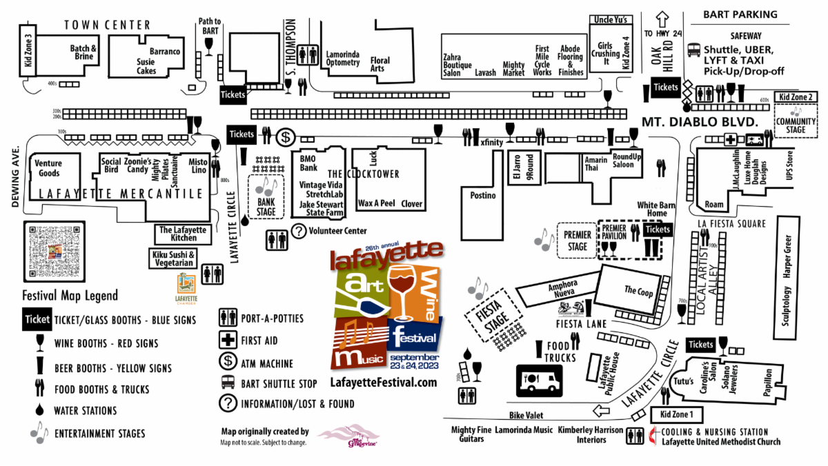 2023 Lafayette Art & Wine Festival Map