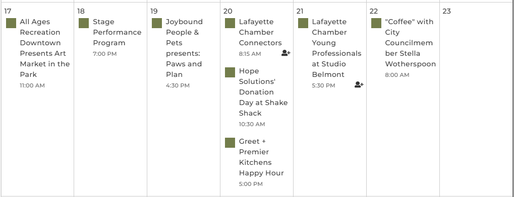 August Calendar