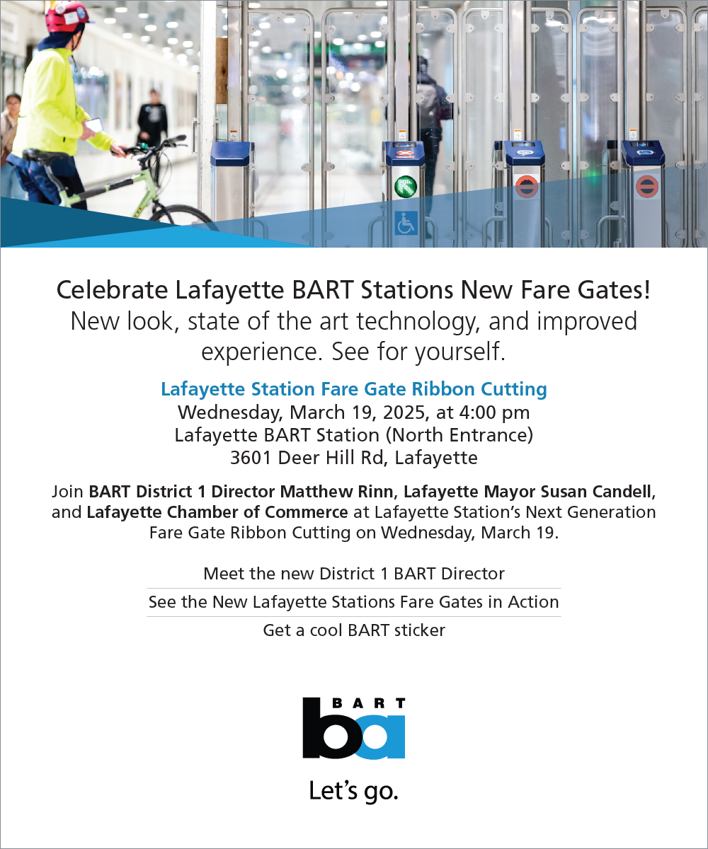 Lafayette BART New Fare Gates