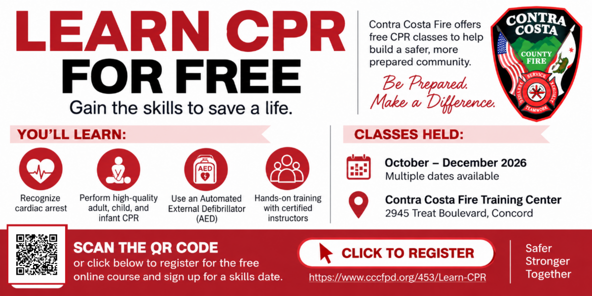 Free CPR Training with Contra Costa Fire