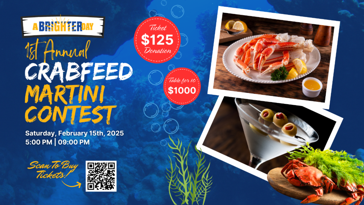Crab Feed Flyer for A Brighter Day Charity