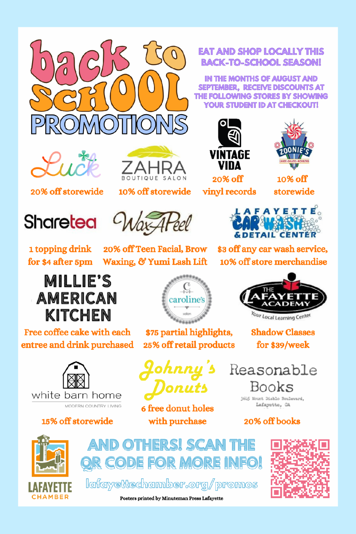 Back to School Promotions!
