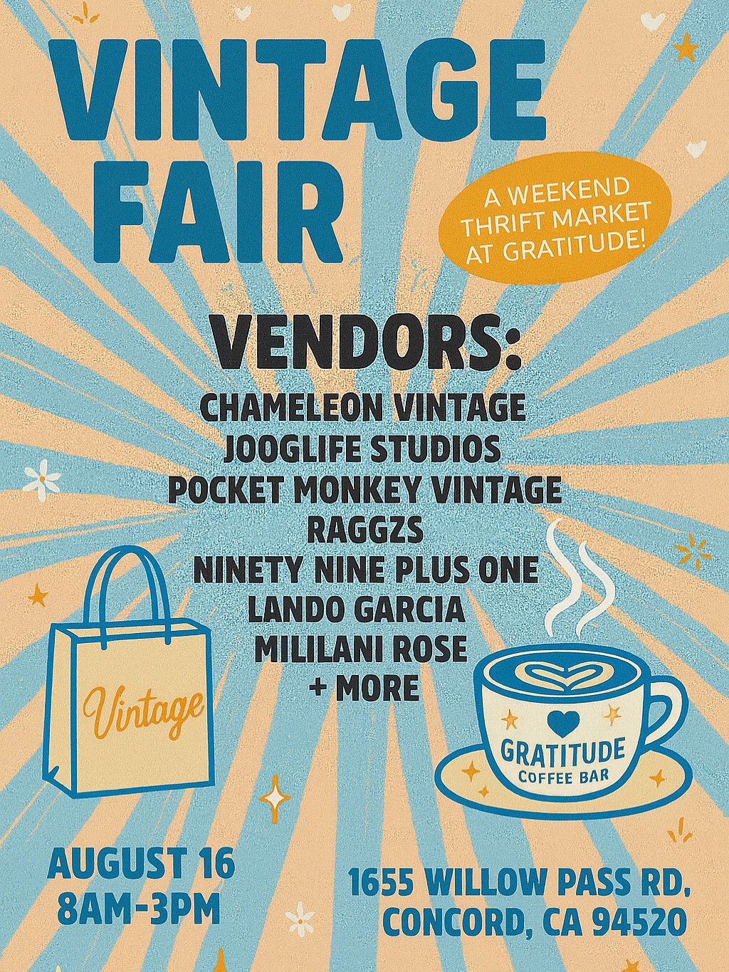 Gratitude Coffee Vintage Fair