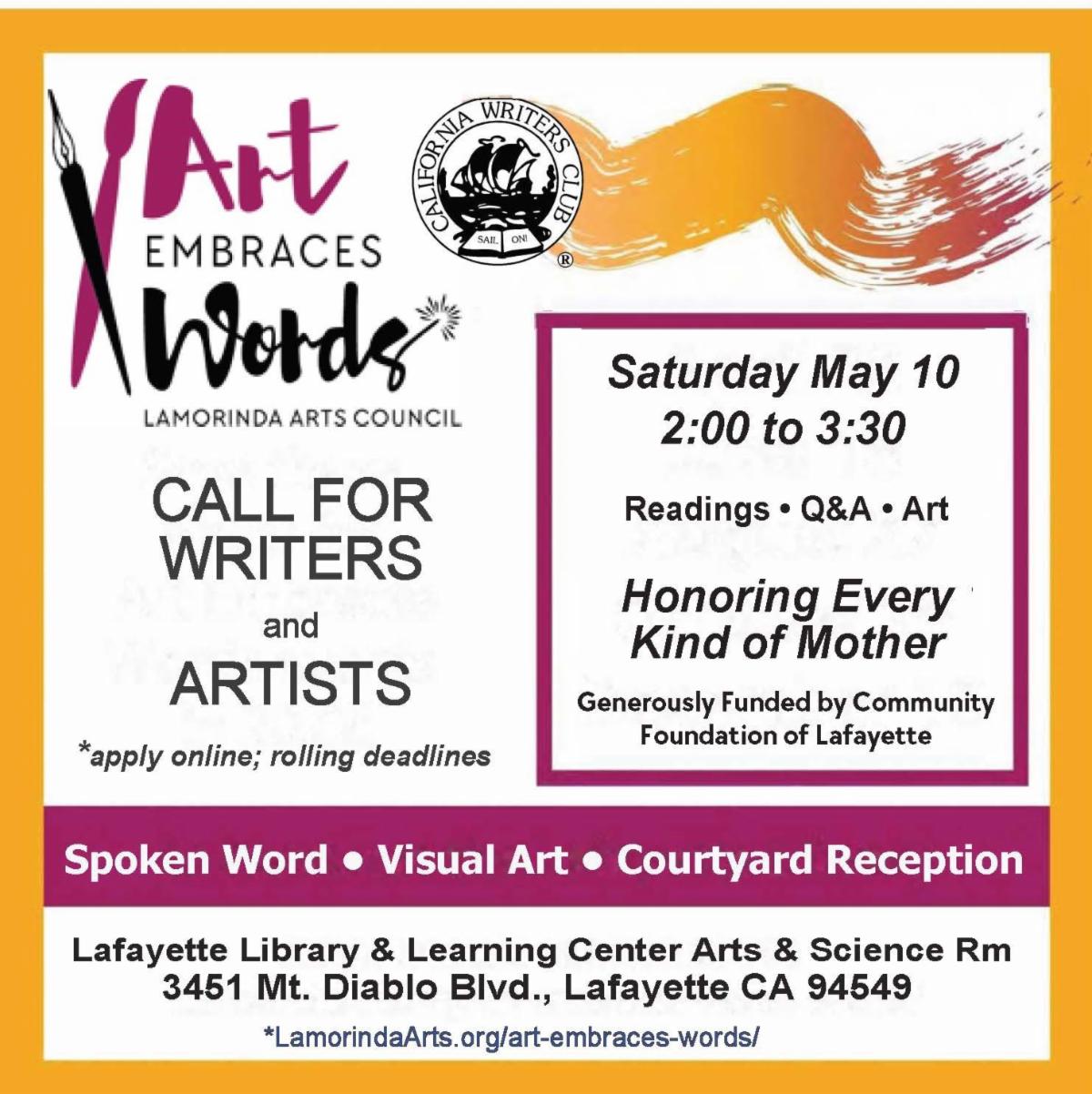 Lamorinda Arts Council - Art Embraces Words