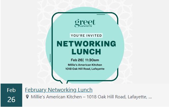 Greet Lafayette February Networking Lunch