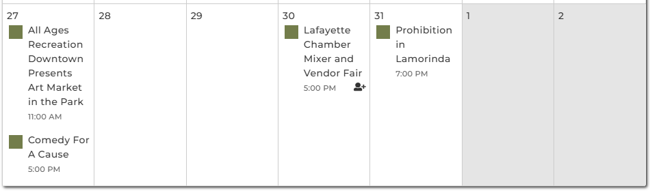 Chamber Calendar July 27 - Aug 2
