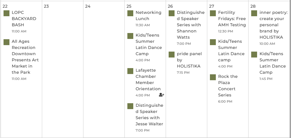 Chamber Member Calendar - June 23-28