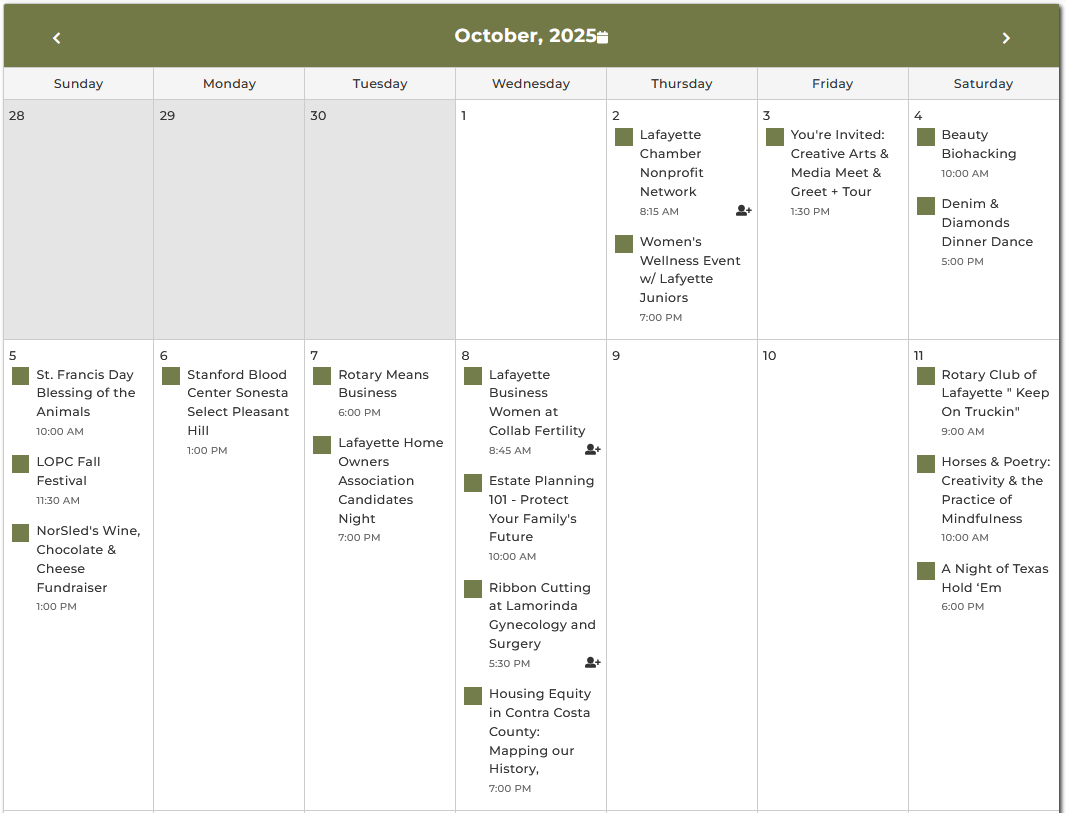 October Calendar