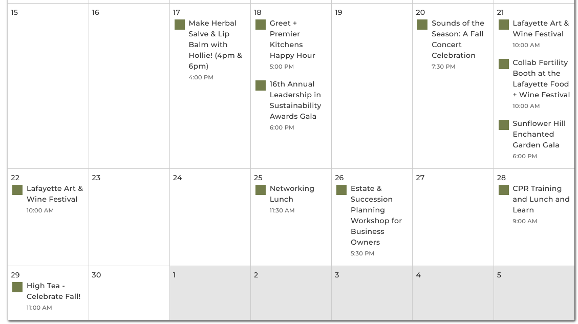 Community Calendar