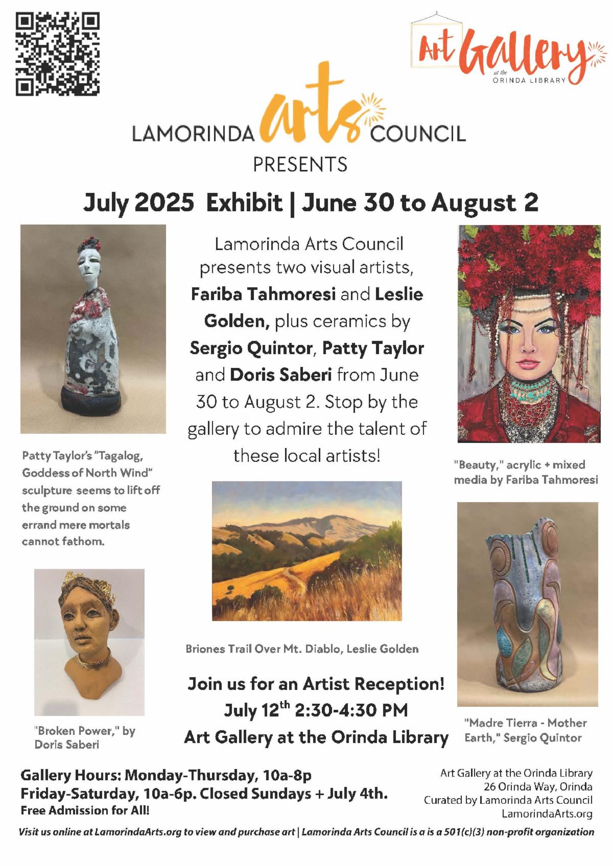 Lamorinda Arts Council - July 2025 Exhibits