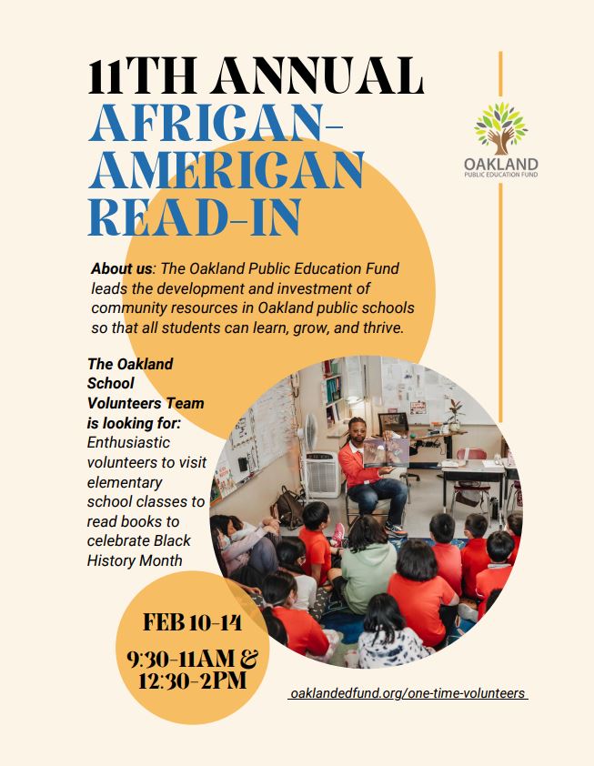 11th Annual African-American Read-In poster