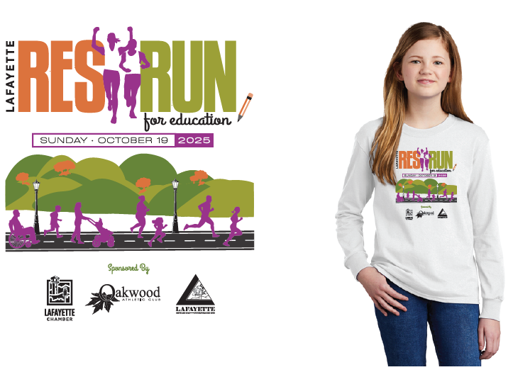 Lafayette Res Run for Education - T-shirt Design