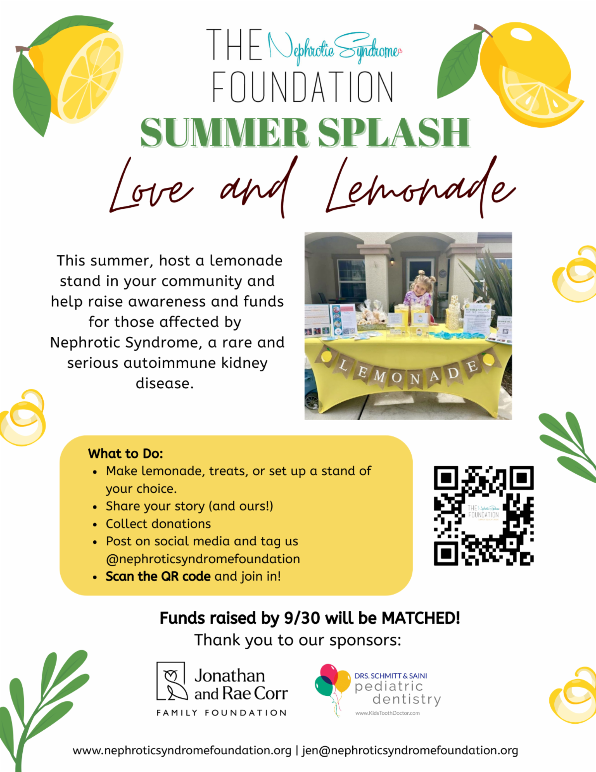 The Nephrotic Syndrome Foundation - Host A Lemonade Stand