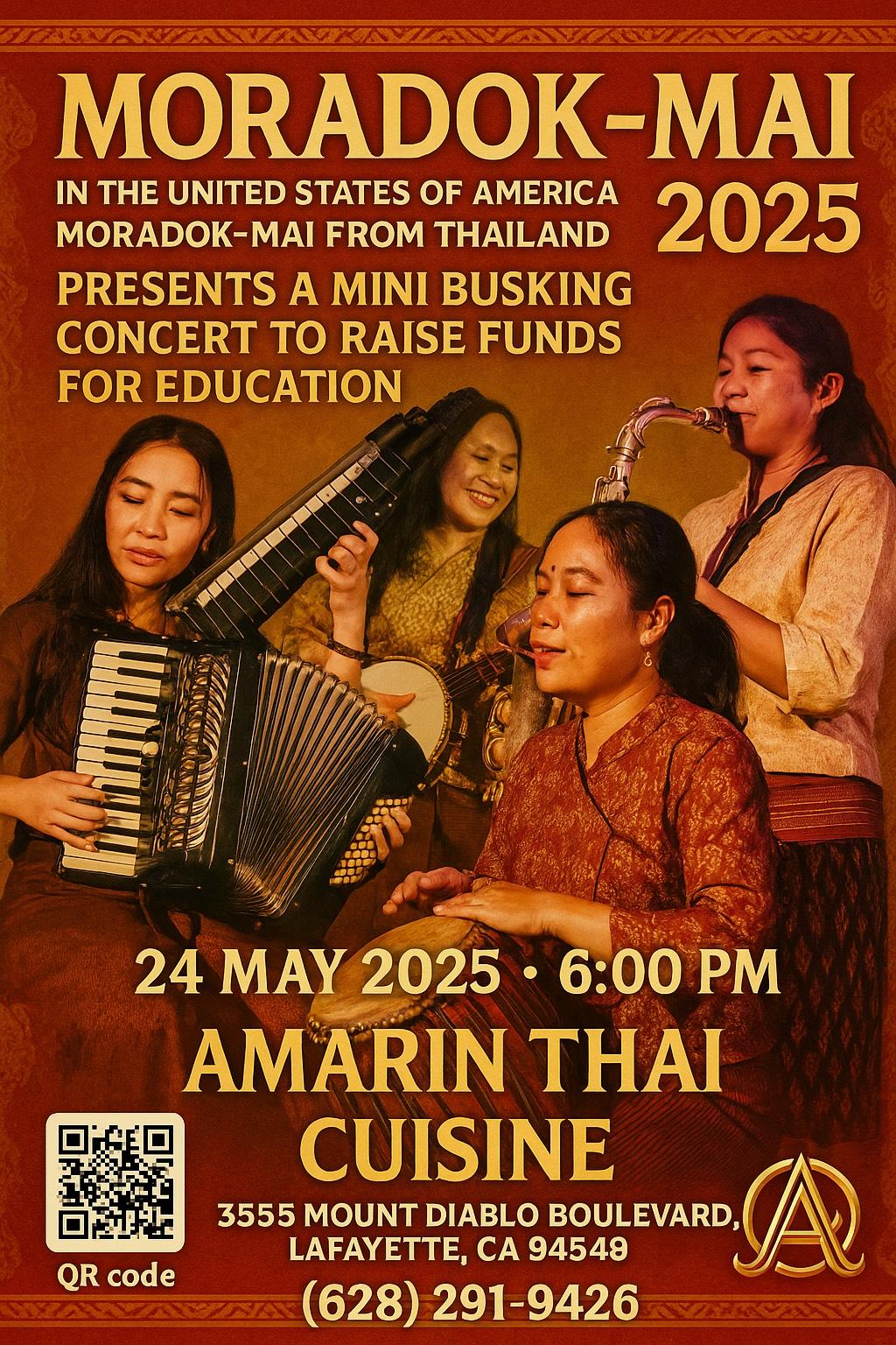 Amarin Thai Cuisine presents Moradok-Mai 2025 Mini Busking Concert