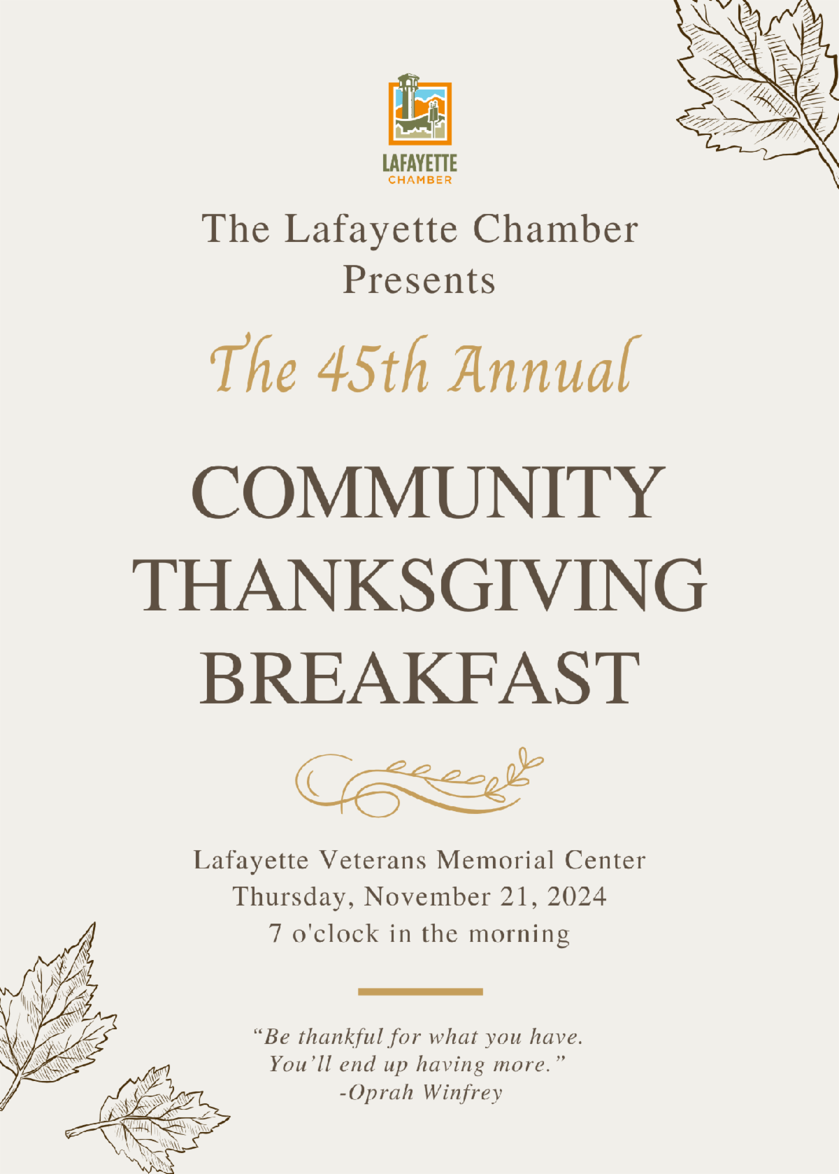 Community Thanksgiving Breakfast