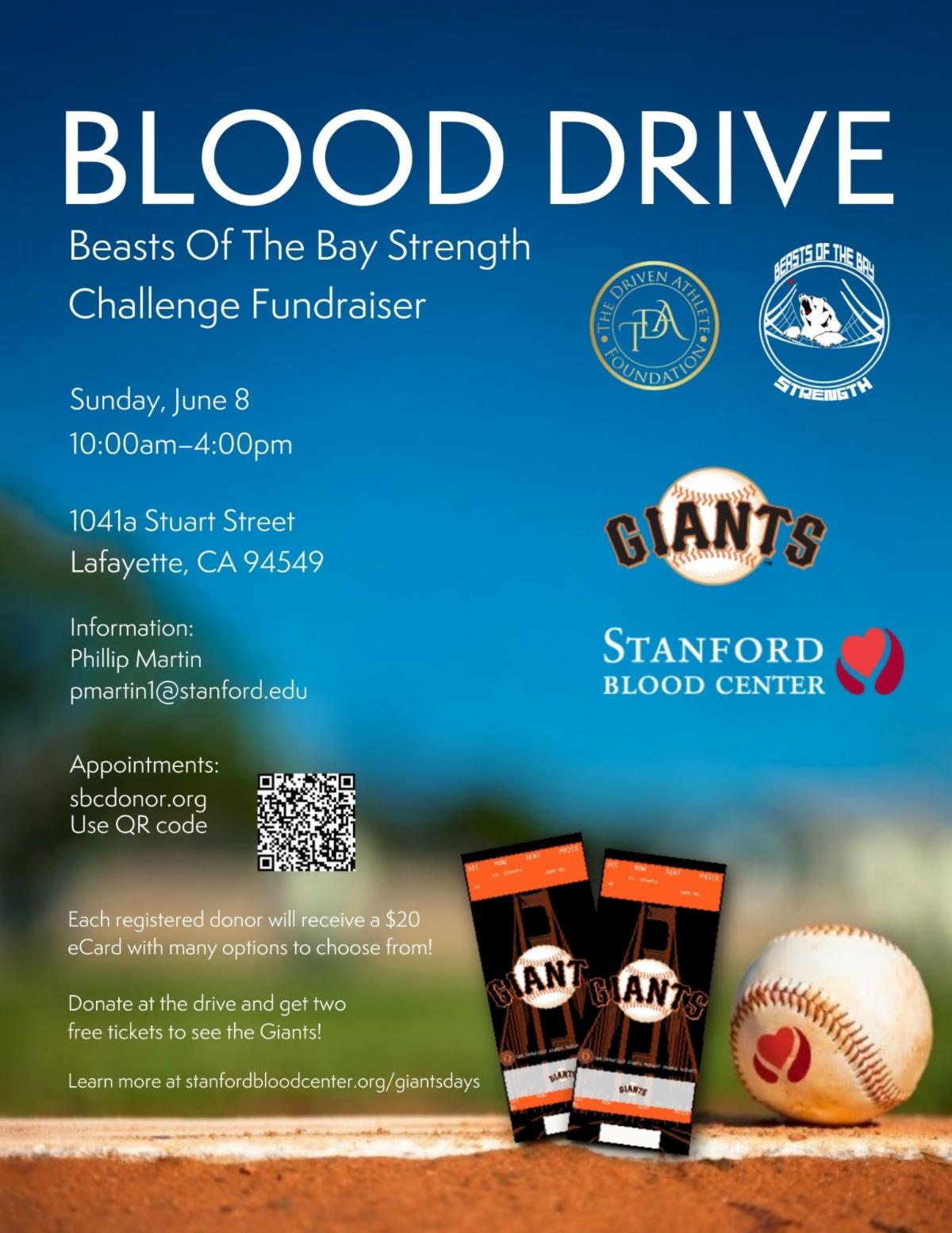Stanford Blood Center & Beast of the Pay Community Blood Drive