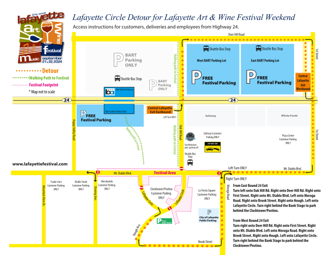 Festival Detour Map