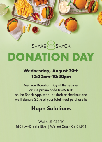 Hope Solutions' Donation Day at Shake Shack