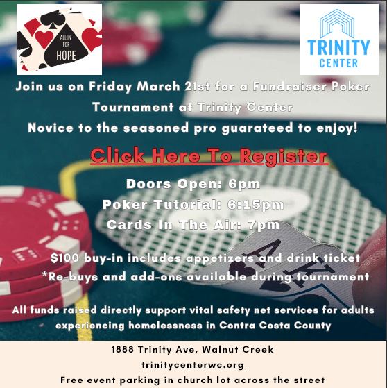 Trinity Center March Poker Tournament