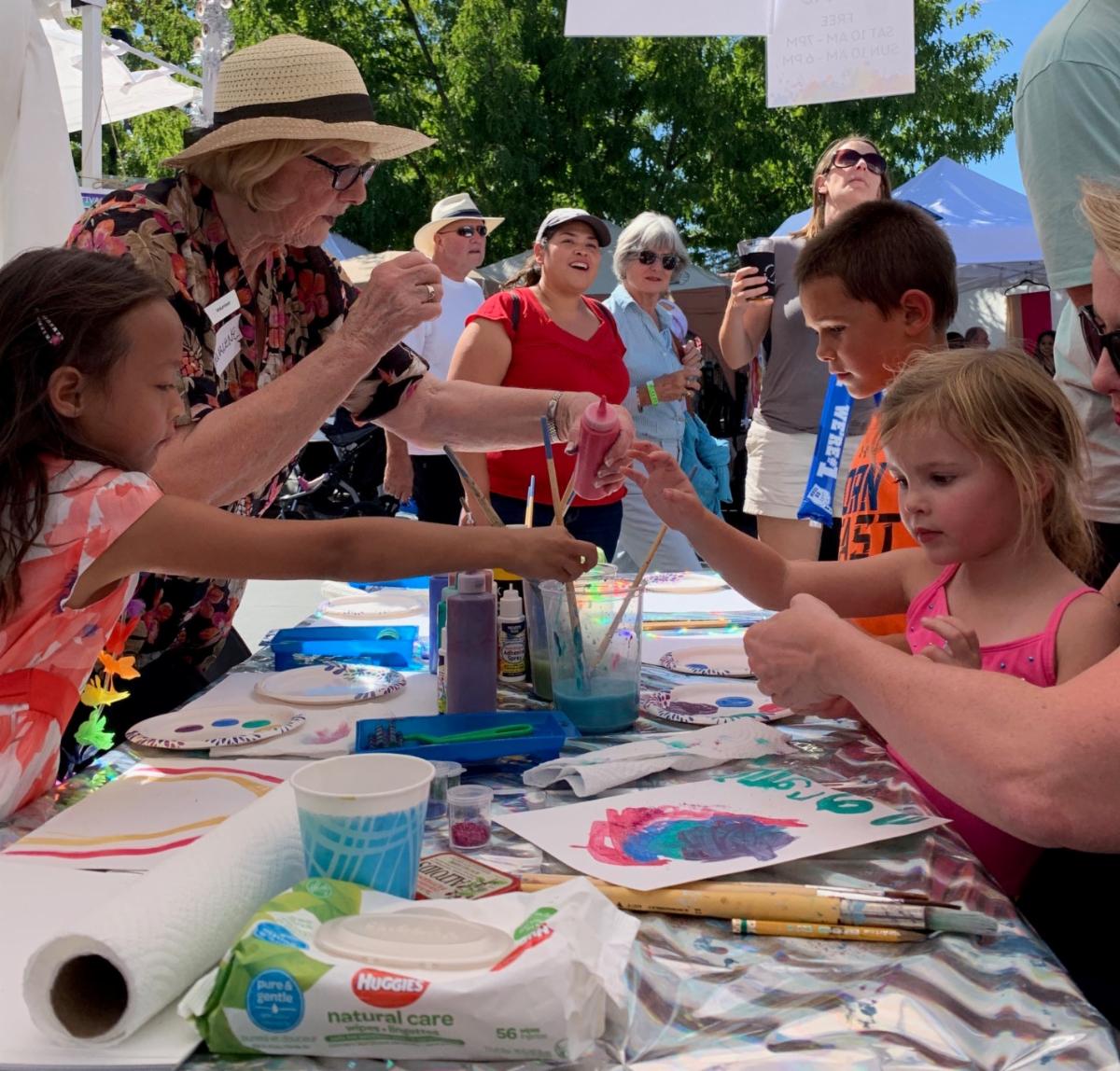 Kids Art Table at Lafayette Art & Wine Festival