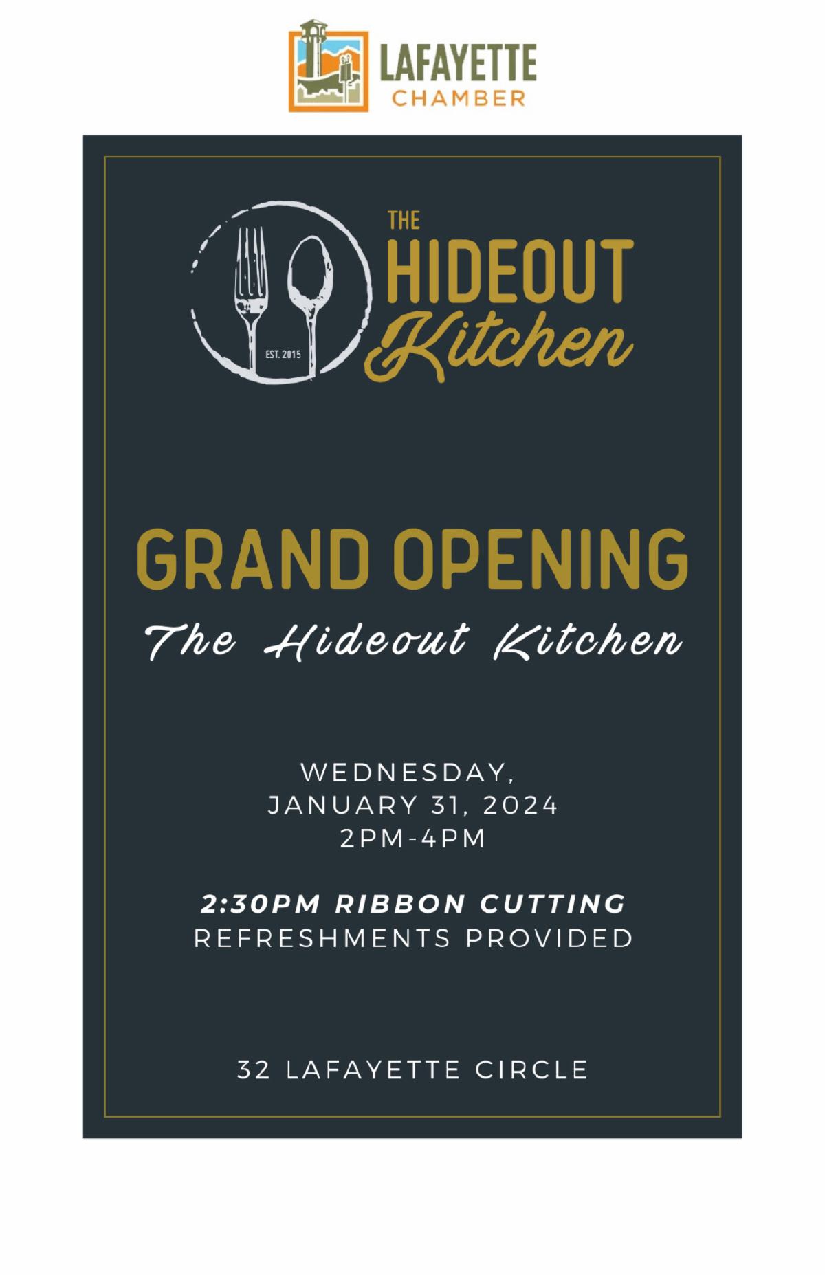 The Hideout Kitchen Ribbon Cutting