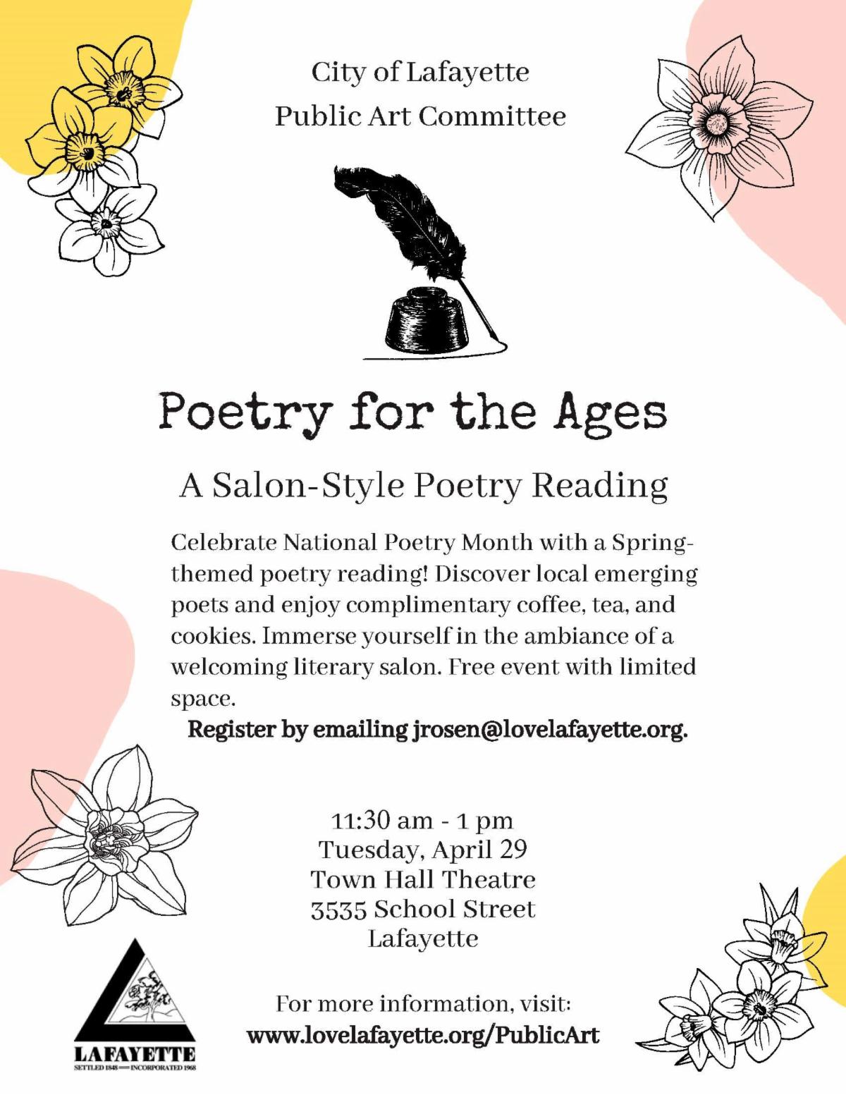 Lamorinda Art Council - Poetry for the Ages