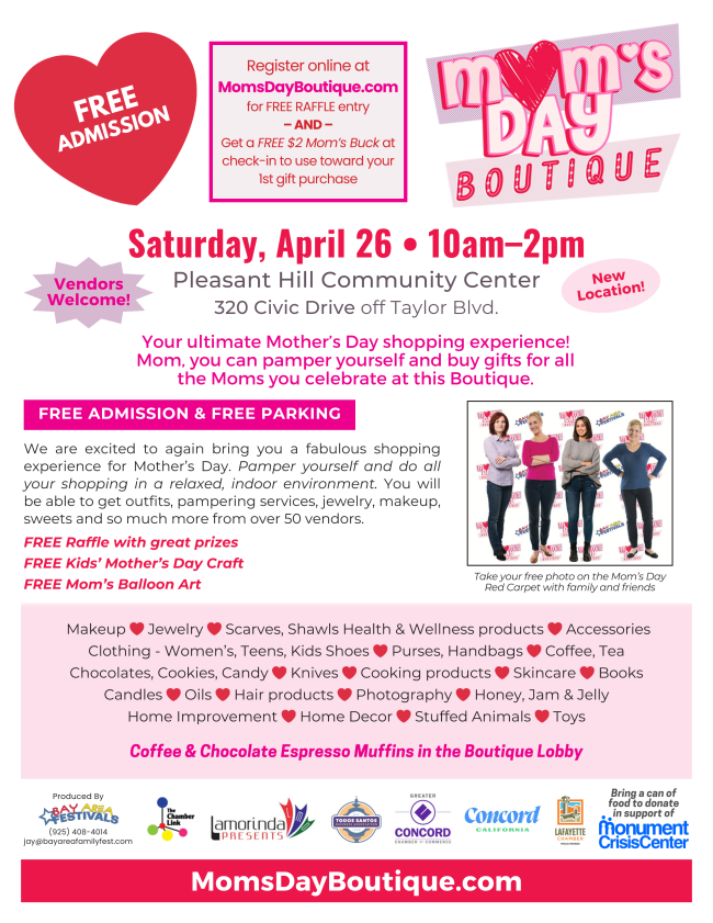 Bay Area Festivals - Mom's Day Boutique