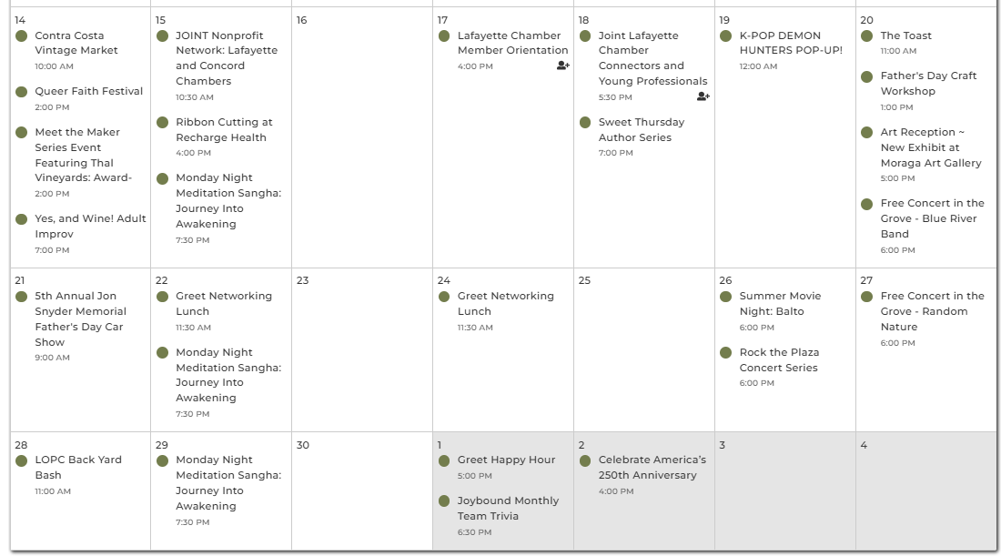 June Calendar