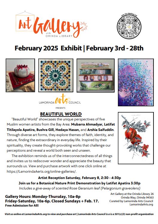 Lamorninda Arts Council Feb-Mar poster