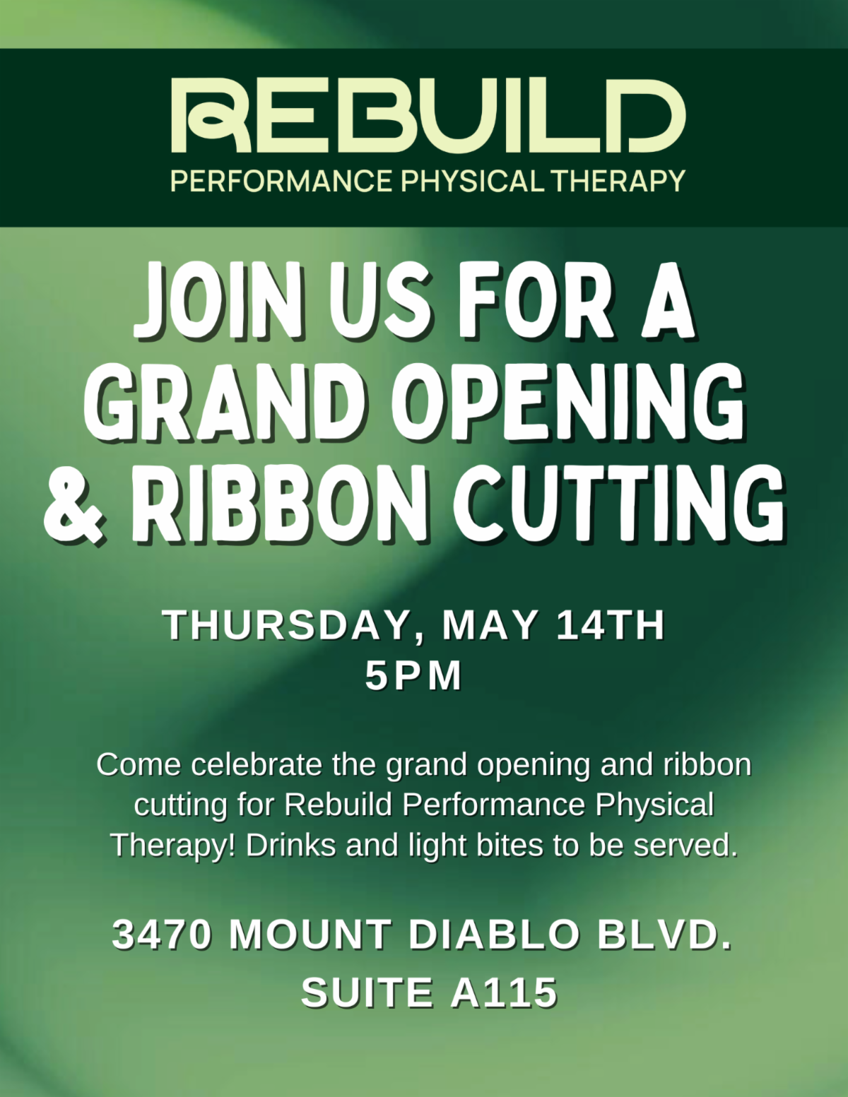 Ribbon Cutting at Rebuild Performance Physical Therapy