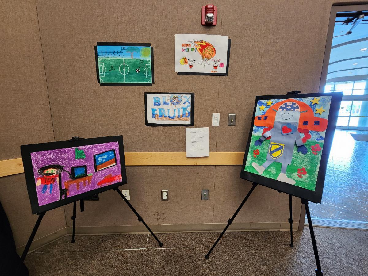 art work from students from Berry elementary 
