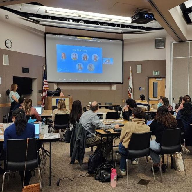 South County SELPA coordinators presenting to room full of school psychologists. 