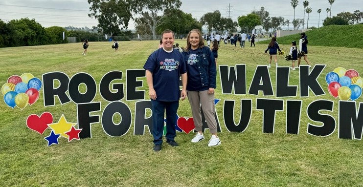 Image of Chula Vista mayor and SELPA staff at Autism walk