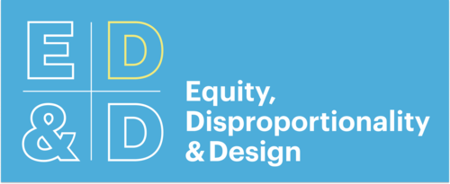 Equity Disproportionality and Design blue logo
