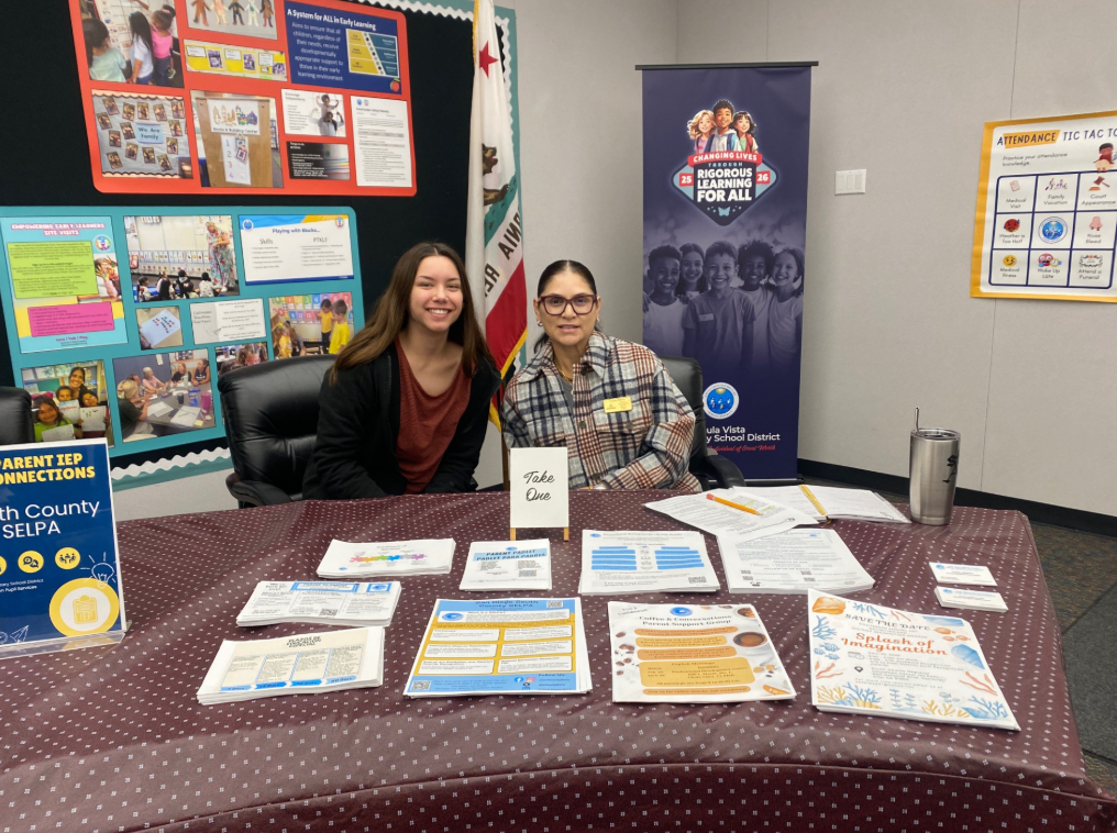 Our team members hosting an informational table