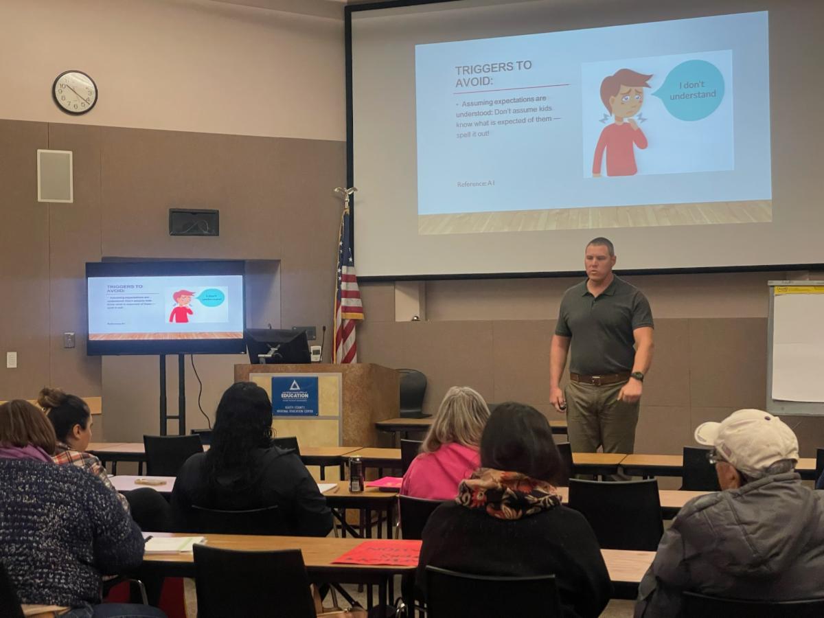 Image of staff presenting