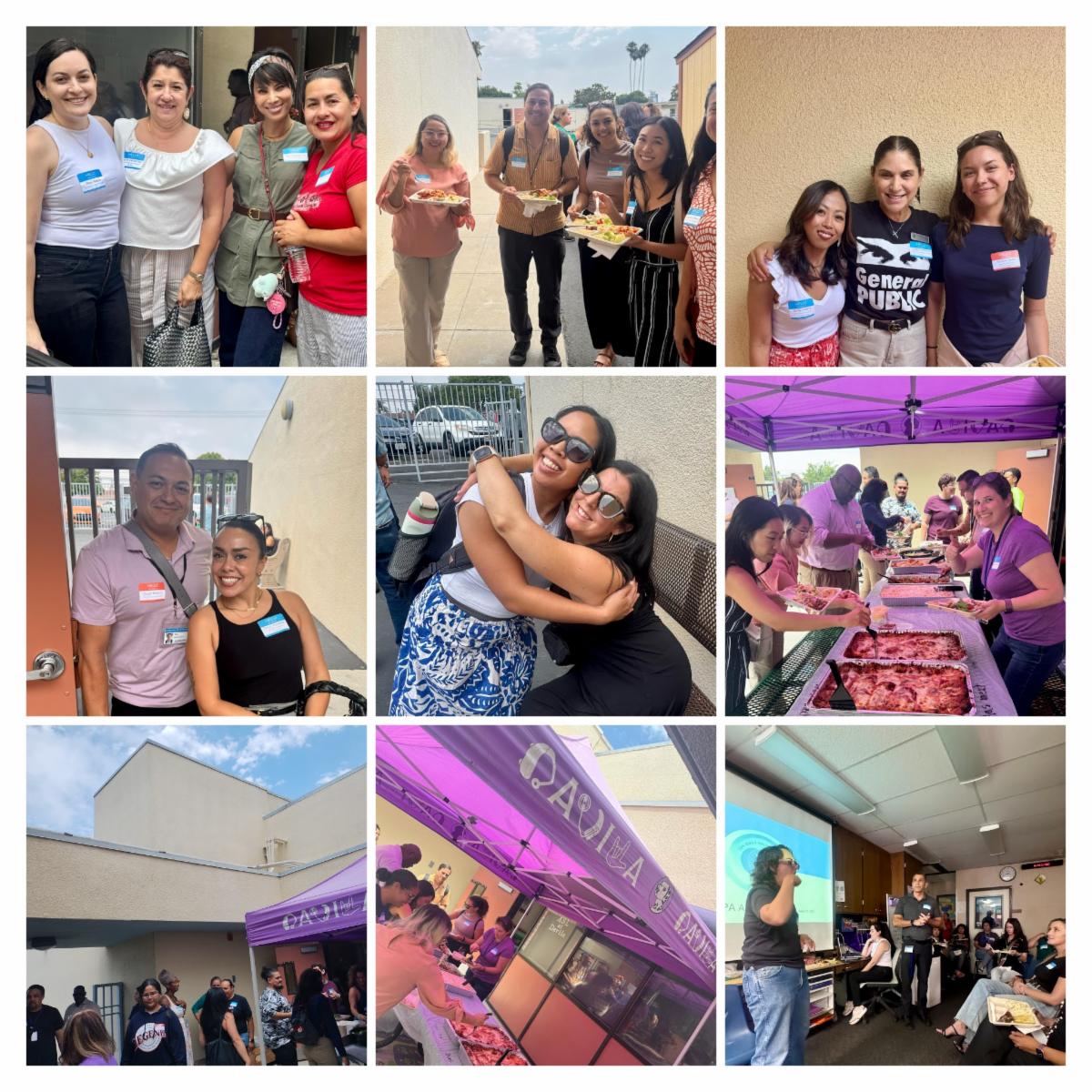 A collage of staff at our all-staff meeting
