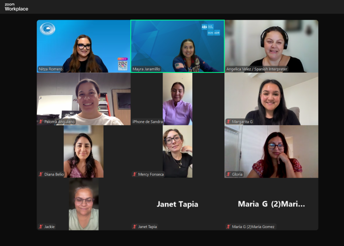 participants of parent IEP Academy on zoom screen