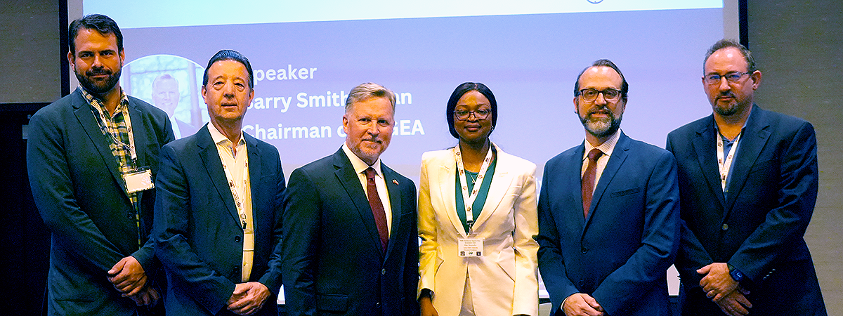 (L-R) Roman Shor - Stratos Pistikopoulos - Barry Smitherman - Rita Okoroafor - David Staack - Eduardo Gildin