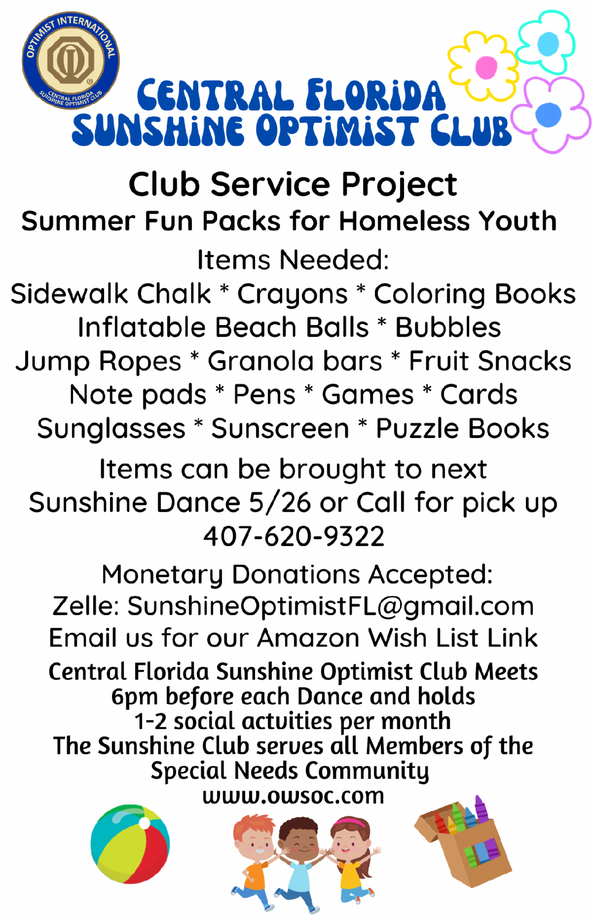 Sunshine Club Dance May 26th