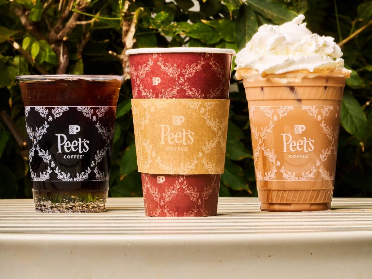 Three holiday Peets drinks